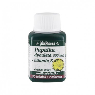MedPharma: Pupalka dvouletá 500mg + vit. E 37tbl.