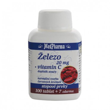 MedPharma: Železo 20mg + vitamin C 107tbl.