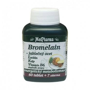 MedPharma: Bromelain 300 mg + jabl. ocet + lecitin + kelp + B6 67tbl.
