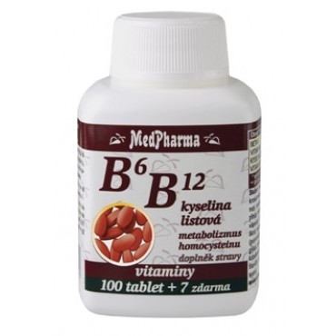 MedPharma: Vitamín B6, B12+kyselina listová 107tbl.