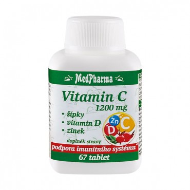 Vitamin C 1200 mg - šípky+vitamín D+zinek 67 tbl.