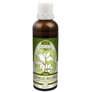 Tinktury Naděje: Ginkgo biloba 50ml - z bylin