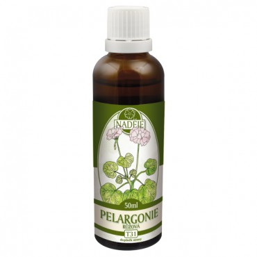 Tinktury Naděje: Pelargonie růžová 50ml - z bylin