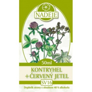 Tinktury Naděje: Kontryhel + červený jetel 50ml