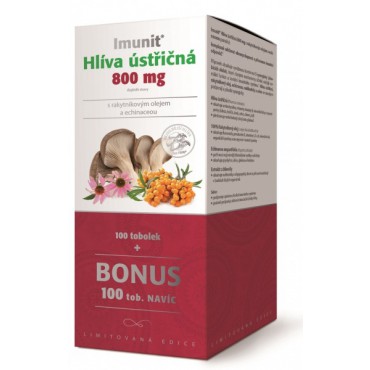 Imunit Hlíva ústřičná 800 mg s rakytníkovým olejem a echinaceou 100+100tbl.