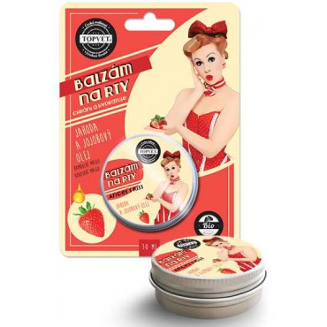 Topvet: Balzám na rty jahoda a jojobový olej 30ml