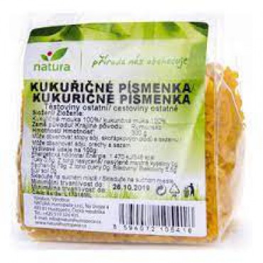 Kukuřičné těstoviny písmenka 300g