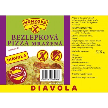 PIZZA Diavola bezlepková 300g