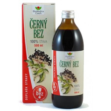 Černý bez šťáva 100% 500ml