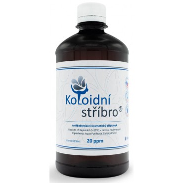 Koloidní stříbro koncentrace 20ppm 500ml