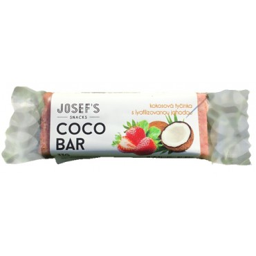 Kokosová tyčinka s lyofilizovanou jahodou 33g