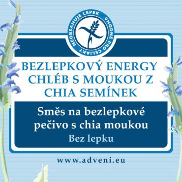 Adveni: Bezlepkový ENERGY chléb s moukou z chia semínek 500g