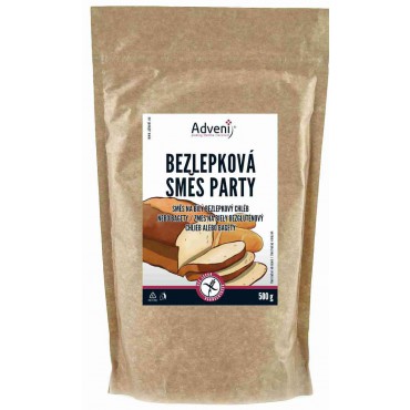 Adveni: Bezlepkový chléb PARTY  bílý nebo bagety 500g