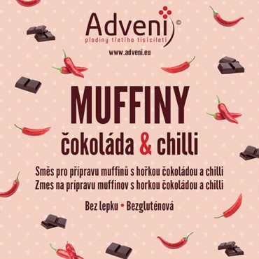 Adveni: Muffiny s čokoládou a chilli 280g