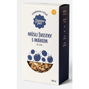 Janova pec: Pečené müsli švestky s mákem 350g