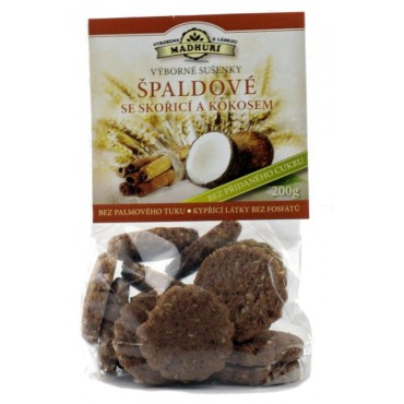 Špaldové sušenky se skořicí a kokosem 200g