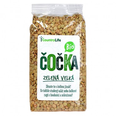 Čočka zelená velká BIO 500g