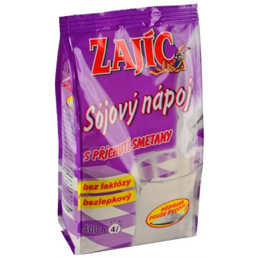 Zajíc: Sójový nápoj s příchutí smetany 400g