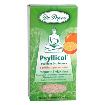 Dr. Popov: Psyllicol s příchutí pomeranče 100g