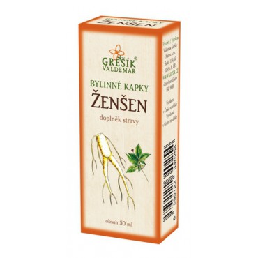 Grešík: Ženšen kapky 50ml