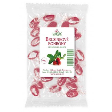 Grešík: Brusinkové bonbóny 100g