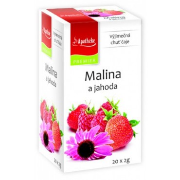 Apotheke: Ovocný čaj Malina a jahoda 20x2g