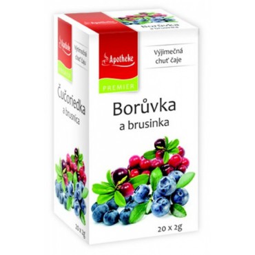 Apotheke: Ovocný čaj Borůvka a brusinka 20x2g