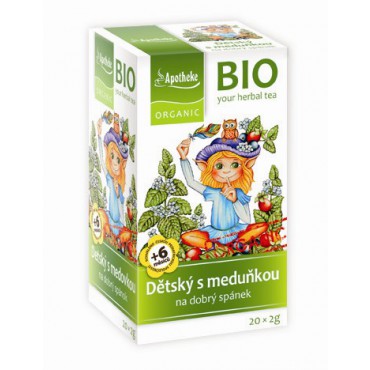 Apotheke: Dětský ovocný čaj s meduňkou BIO 20x2g