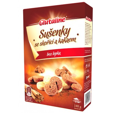 Glutaline: Sušenky se skořicí a kakaem bezlepkové 140g
