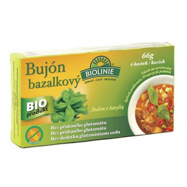 Bujón bazalkový kostky BIO 66g