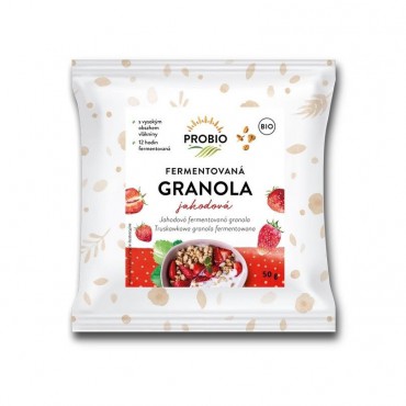 Granola fermentovaná jahodová BIO 50g