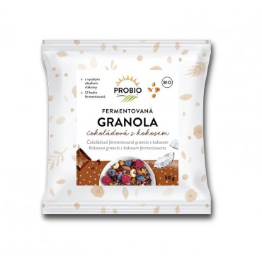 Granola fermentovaná čokoládová s kokosem BIO 50g
