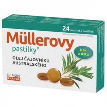 Müllerovy pastilky s olejem čajovníku australského 24ks