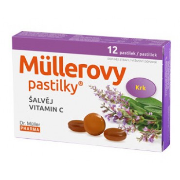 Müllerovy pastilky se šalvějí 12ks