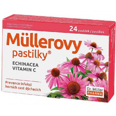 Müllerovy pastilky s echinaceou + vit.C 24ks 