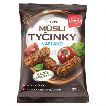 Tyčinky müsli naslano rajče, bazalka 55g