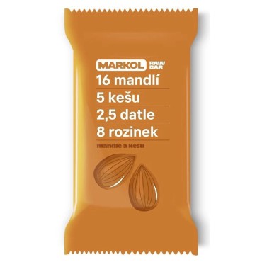 MARKOL Tyčinka mandlová s kešu RAW 40g