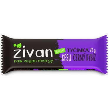 Živan: Tyčinka kešu & černý rybíz 75g