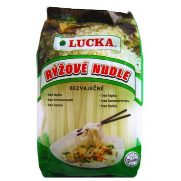 Těstoviny rýžové nudle 7 mm bezlepkové 240g