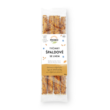Tyčinky špaldové se lnem BIO 60g
