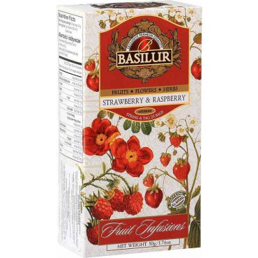 Basilur: Fruit Strawberry & Raspberry 25x2g