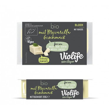 Violife: Rostlinný sýr Mozzarella blok BIO 200g