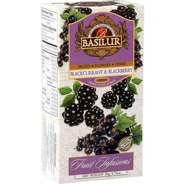 Basilur: Fruit Blackcurrant & Blackberry 25x2g