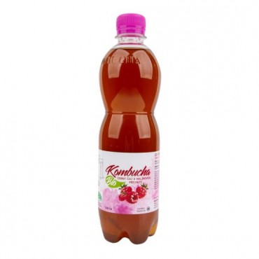 Kombucha černý čaj s malinovou příchutí BIO 500ml