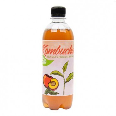 Kombucha bílý čaj s příchutí broskve BIO 500ml