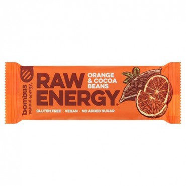 Bombus Raw energy pomeranč a kakaové boby 50g