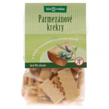 Parmezánové krekry s olivovým olejem  BIO 130g