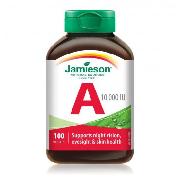 Jamieson: Vitamíny A 10 000 IU 100cps.