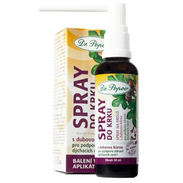 Dr. Popov: Tinktura spray do krku s dub.kůrou 50ml
