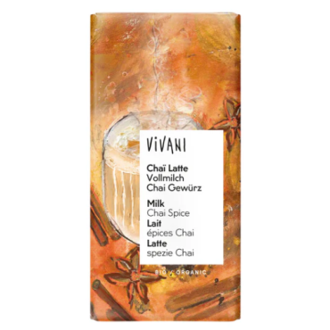 Vivani: Mléčná čokoláda Chai Latte BIO 80g